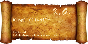 Kungl Olivér névjegykártya