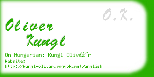 oliver kungl business card